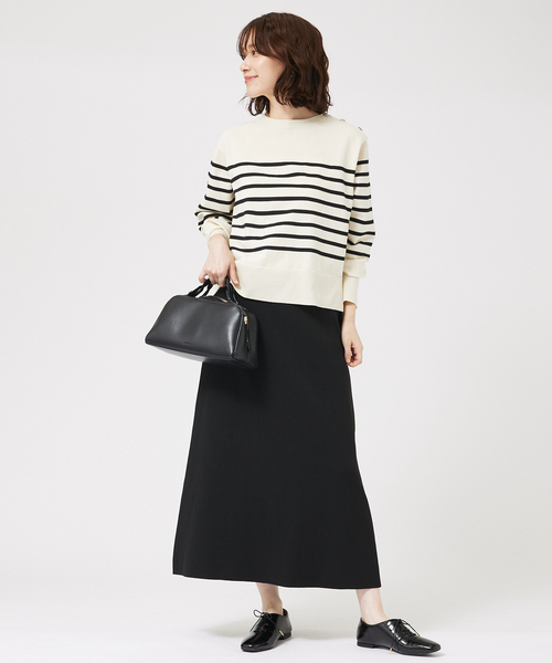 abahouse mavie（アバハウスマヴィ）の「【セットアップ対応】セミフレアニットスカート（スカート・レディース・ホワイト/ネイビー/ブラック・フリー）」の18枚目の写真