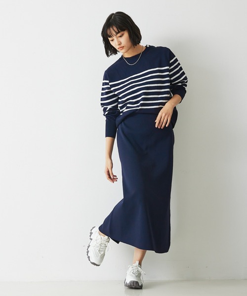 【セットアップ対応】セミフレアニットスカート（スカート）｜abahouse mavie（アバハウスマヴィ）