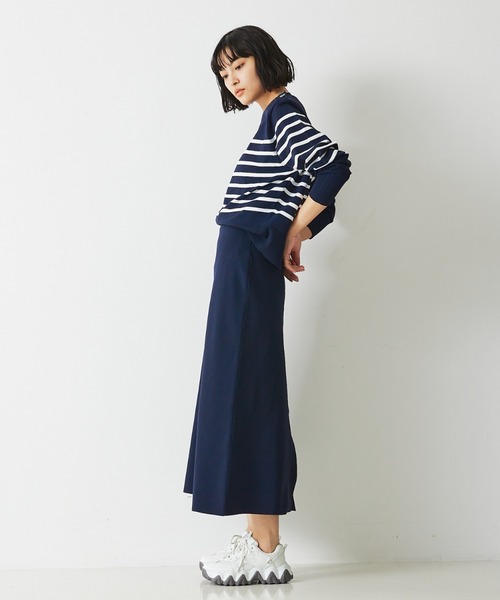【セットアップ対応】セミフレアニットスカート（スカート）｜abahouse mavie（アバハウスマヴィ）