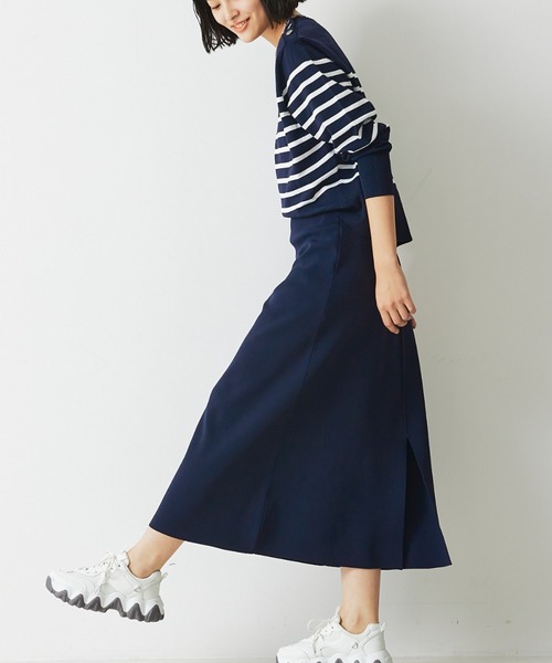 【セットアップ対応】セミフレアニットスカート（スカート）｜abahouse mavie（アバハウスマヴィ）