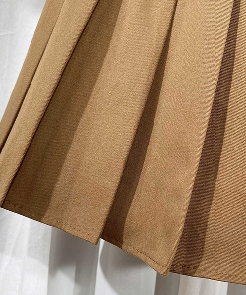 SPIGA(スピーガ)の「2つ穴ベルト付プリーツミニSK(スカート・レディース・ベージュ/ブラウン/ブラック・SMALL/MEDIUM)」の8枚目の写真
