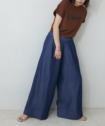 ライトデニムフレアパンツ