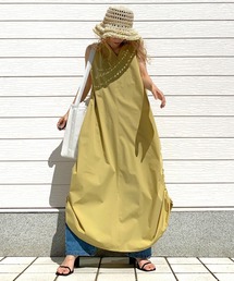 Q | 接触冷感　ギャザーワンピース(ワンピース)