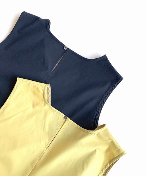 Q（キュー）の「接触冷感　ギャザーワンピース（ワンピース・レディース・ブラック/レモンイエロー・MEDIUM）」の20枚目の写真