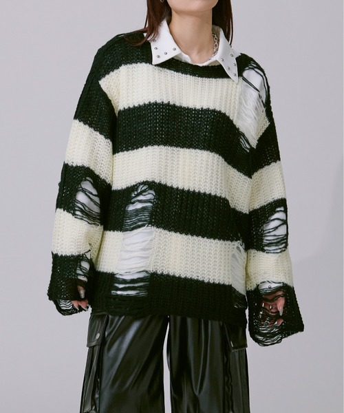 アソートダメージニット（ニット/セーター）｜Ellno Loset（エルノロゼット）