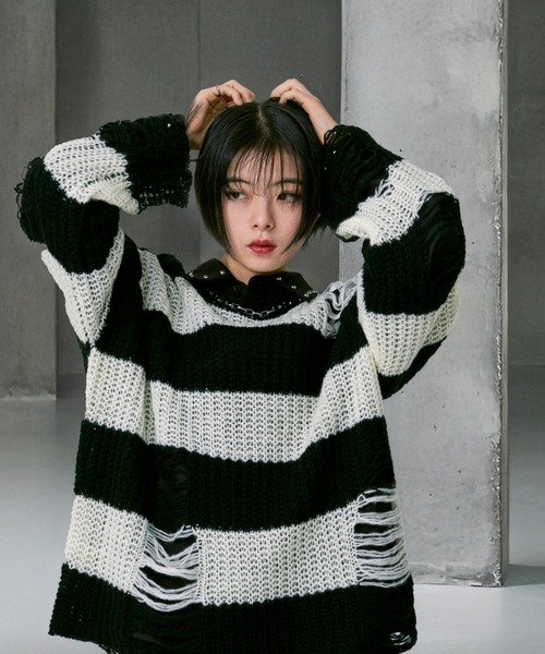 アソートダメージニット（ニット/セーター）｜Ellno Loset（エルノロゼット）