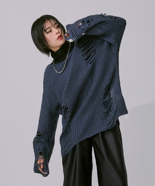 アソートダメージニット（ニット/セーター）｜Ellno Loset（エルノロゼット）