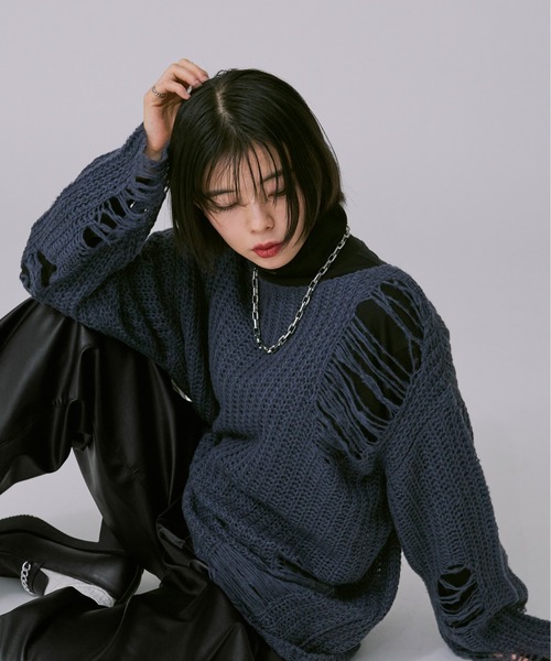 アソートダメージニット（ニット/セーター）｜Ellno Loset（エルノロゼット）