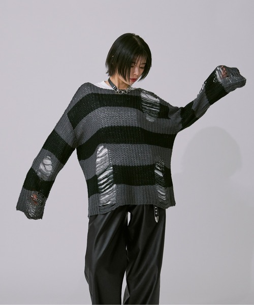 アソートダメージニット（ニット/セーター）｜Ellno Loset（エルノロゼット）