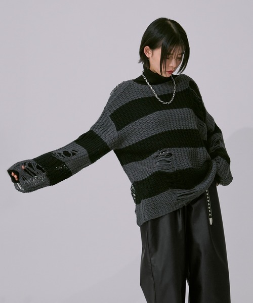 アソートダメージニット（ニット/セーター）｜Ellno Loset（エルノロゼット）