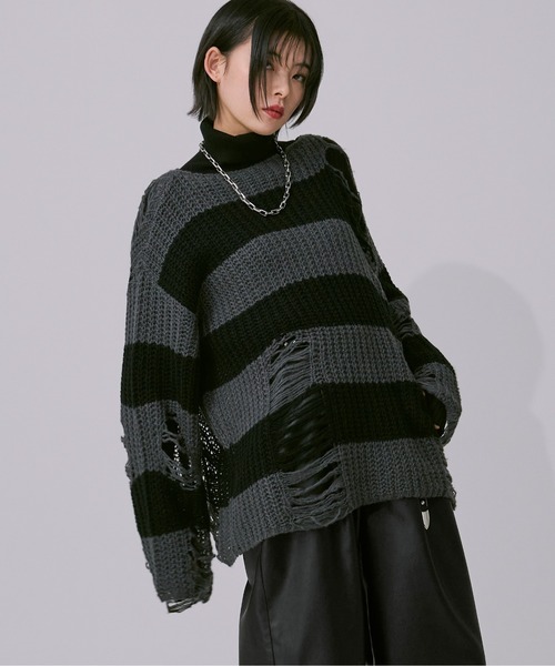 アソートダメージニット（ニット/セーター）｜Ellno Loset（エルノロゼット）
