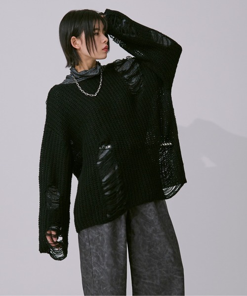 アソートダメージニット（ニット/セーター）｜Ellno Loset（エルノロゼット）