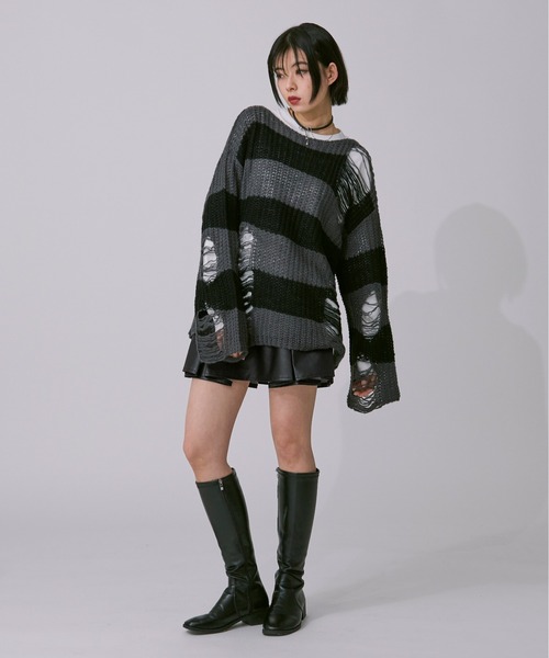 アソートダメージニット（ニット/セーター）｜Ellno Loset（エルノロゼット）