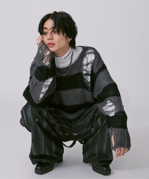 アソートダメージニット（ニット/セーター）｜Ellno Loset（エルノロゼット）