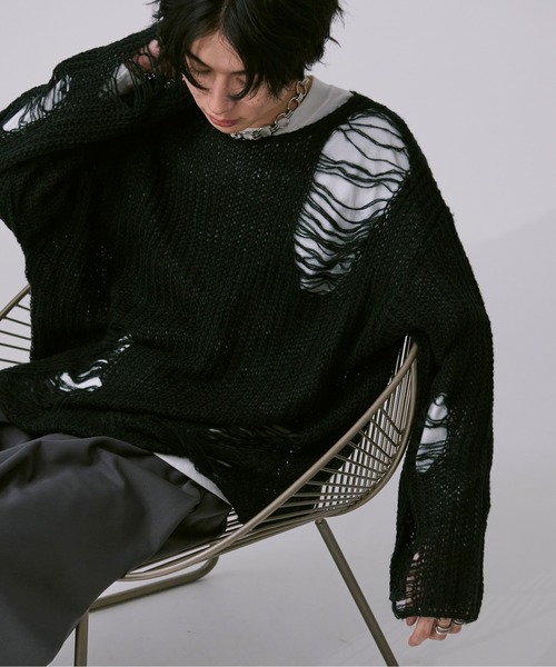 アソートダメージニット（ニット/セーター）｜Ellno Loset（エルノロゼット）