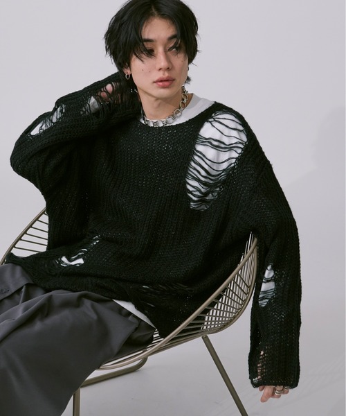 アソートダメージニット（ニット/セーター）｜Ellno Loset（エルノロゼット）