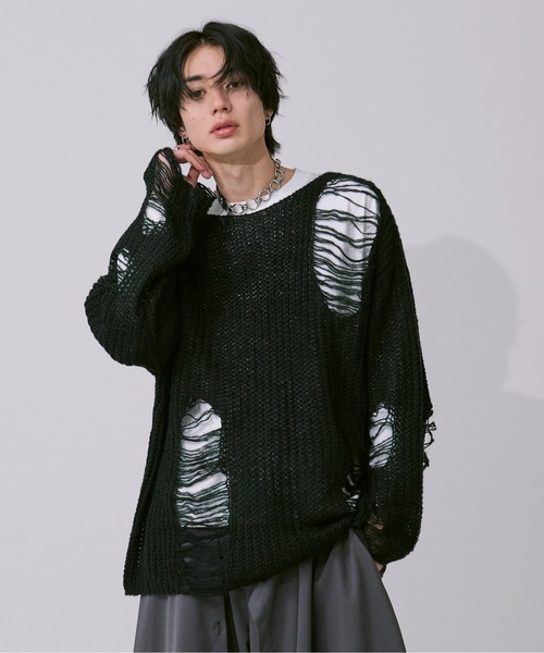 アソートダメージニット（ニット/セーター）｜Ellno Loset（エルノロゼット）