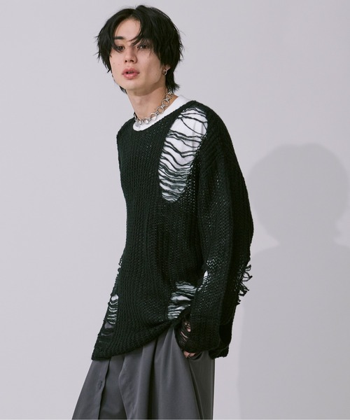 アソートダメージニット（ニット/セーター）｜Ellno Loset（エルノロゼット）