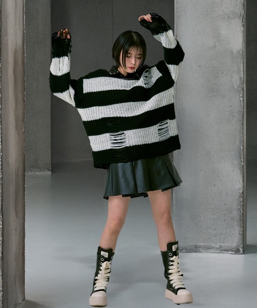 アソートダメージニット（ニット/セーター）｜Ellno Loset（エルノロゼット）