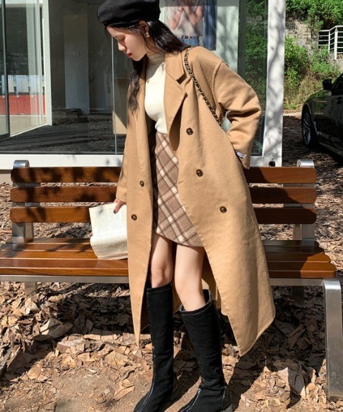 paravion（パラビオン）の「チェック柄台形ミニスカート（スカート・レディース・ブラック/ブラウン・SMALL/MEDIUM）」の13枚目の写真