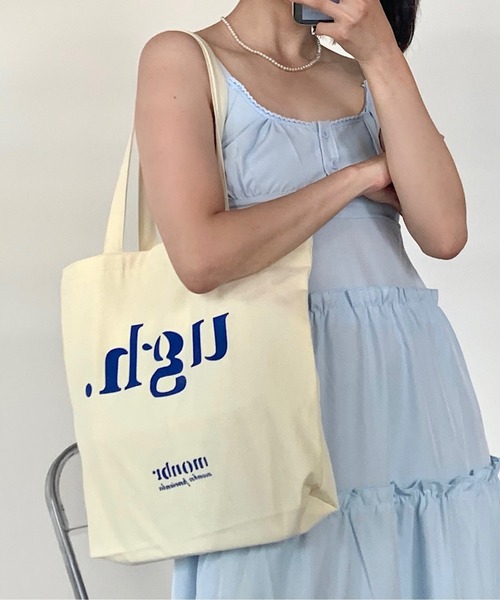Teem Store(チームストア)の「【A4対応】【大容量】レタリングトートバッグ(トートバッグ・レディース・ブラック/グリーン/ネイビー・F)」の16枚目の写真
