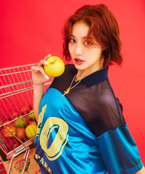 What Is Heart(ワットイズハート)の「uniform T-shirt - ユニフォームTシャツ -(Tシャツ/カットソー・レディース・レッド/ネイビー・SMALL/MEDIUM)」の4枚目の写真