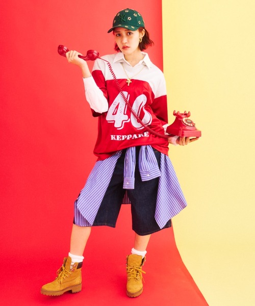 What Is Heart(ワットイズハート)の「uniform T-shirt - ユニフォームTシャツ -(Tシャツ/カットソー・レディース・レッド/ネイビー・SMALL/MEDIUM)」の10枚目の写真