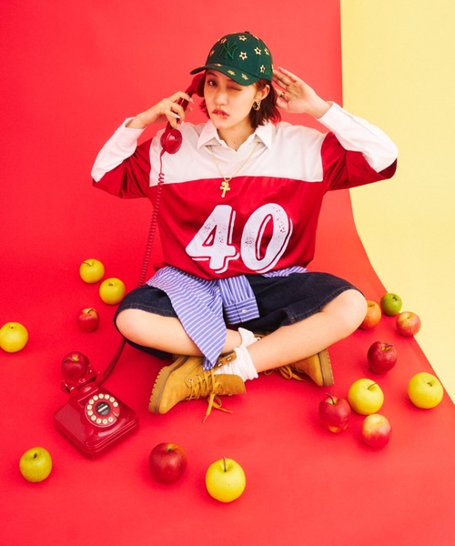 What Is Heart(ワットイズハート)の「uniform T-shirt - ユニフォームTシャツ -(Tシャツ/カットソー・レディース・レッド/ネイビー・SMALL/MEDIUM)」の11枚目の写真
