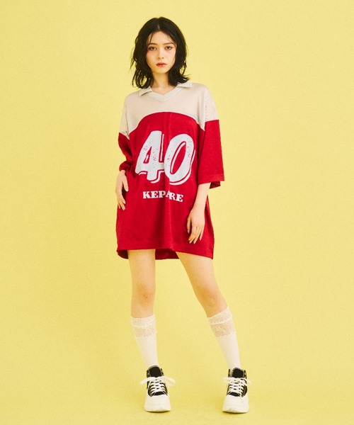 What Is Heart(ワットイズハート)の「uniform T-shirt - ユニフォームTシャツ -(Tシャツ/カットソー・レディース・レッド/ネイビー・SMALL/MEDIUM)」の20枚目の写真