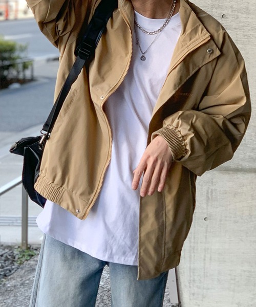 link lot(リンクロット)の「スタンドナイロンジャケット(ナイロンジャケット・メンズ・ベージュ/ブラック・M/L)」の21枚目の写真