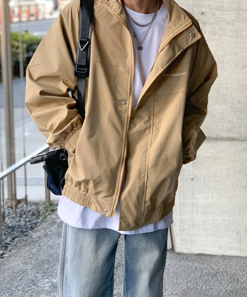 link lot(リンクロット)の「スタンドナイロンジャケット(ナイロンジャケット・メンズ・ベージュ/ブラック・M/L)」の22枚目の写真