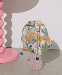 BEAURE ヴュレ ボタニカル ジャガード ドローストリング BAG
