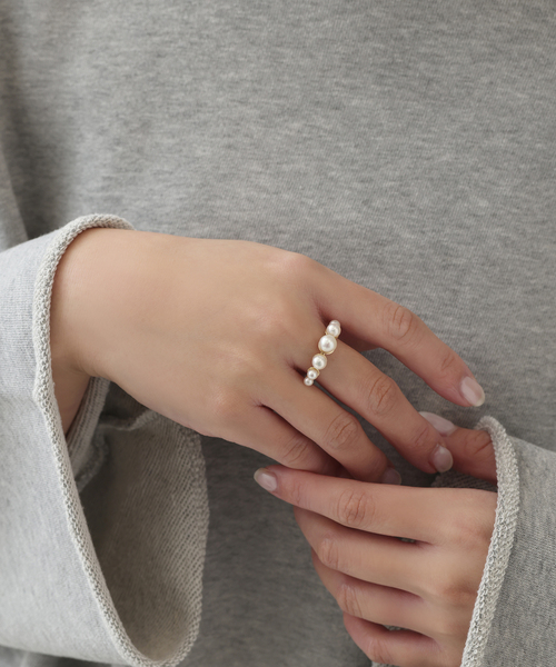 グラデーションパールリング K10（リング）｜Lilas（リラ）の