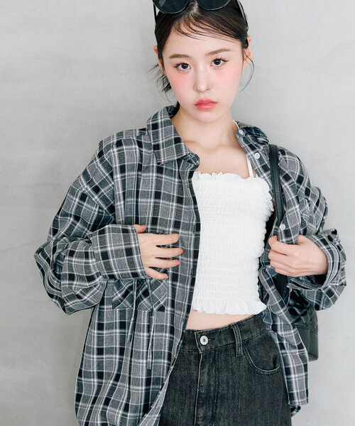 胸リボンビッグシャツ（シャツ/ブラウス）｜OLIVE des OLIVE（オリーブデオリーブ）