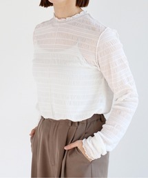 シャーリングシアーカットソー