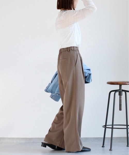 cepo(セポ)の「シャーリングシアーカットソー(Tシャツ/カットソー・レディース・オフホワイト/ブラック・M)」の22枚目の写真