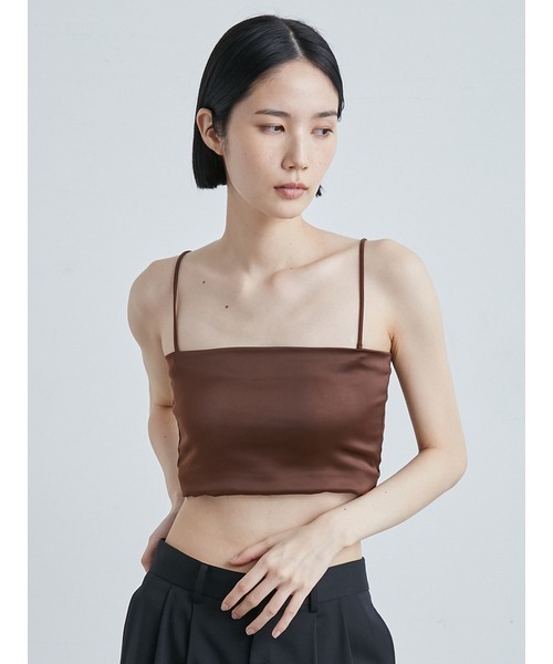 MIESROHE(ミースロエ)の「サテンベアトップ(チューブトップ・レディース・ブラウン/ホワイト/ブラック・1/0)」の8枚目の写真