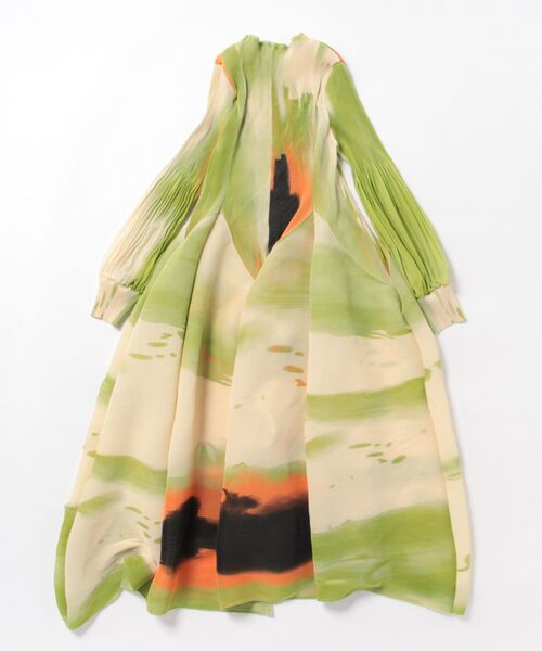 AMAIL(アマイル)の「INK PRINT ドレス(ドレス・レディース・グリーン・FREE)」の2枚目の写真