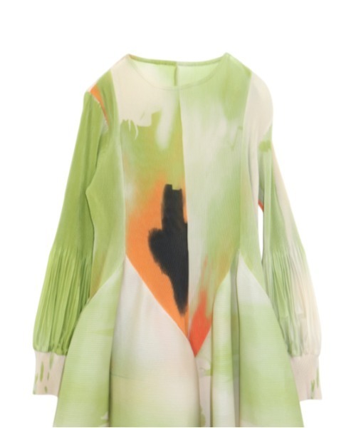 AMAIL(アマイル)の「INK PRINT ドレス(ドレス・レディース・グリーン・FREE)」の11枚目の写真