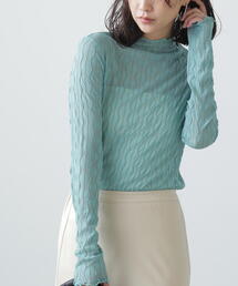 FREE'S MART | ◆ウェーブ柄シアーインナーカットソー(Tシャツ/カットソー)