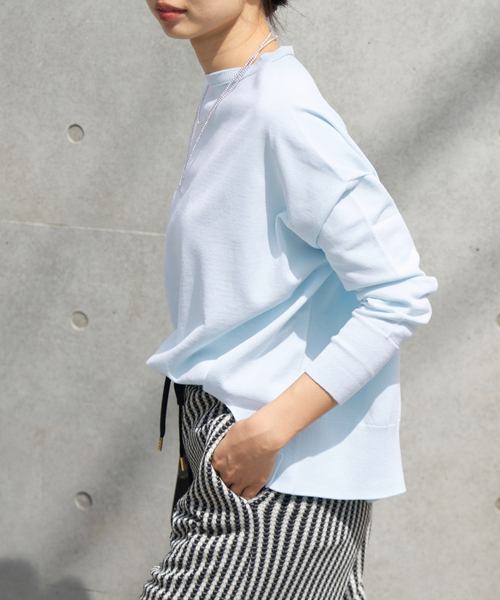 イエナ　☆未使用試着のみ☆　コットンストレッチ NEO2 ワイド長袖プルオーバー 一部店舗限定》コットンストレッチ NEO2 ワイド長袖プルオーバー