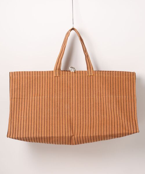 PUEBCO（プエブコ）の「WAXED CANVAS LARGE BAG（トートバッグ・メンズ・グレー/ブラウン・ONE SIZE）」の3枚目の写真