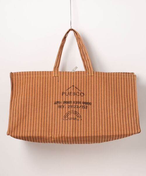 PUEBCO（プエブコ）の「WAXED CANVAS LARGE BAG（トートバッグ・メンズ・グレー/ブラウン・ONE SIZE）」の14枚目の写真