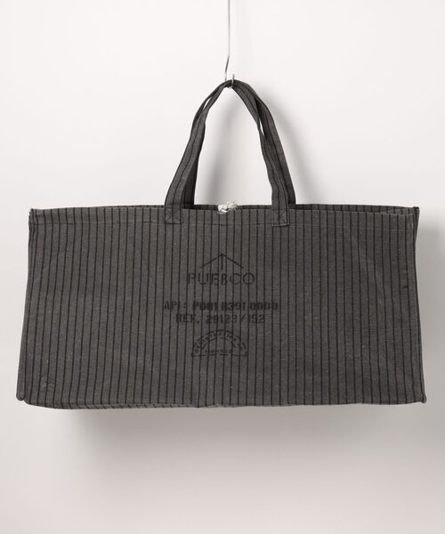 PUEBCO（プエブコ）の「WAXED CANVAS LARGE BAG（トートバッグ・メンズ・グレー/ブラウン・ONE SIZE）」の13枚目の写真