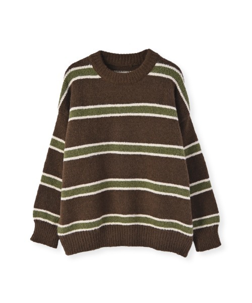 marjour（マージュール）の「BORDER KNIT（ニット/セーター・レディース・ブルー/ブラウン・M）」の8枚目の写真