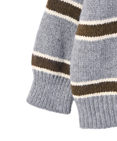 marjour（マージュール）の「BORDER KNIT（ニット/セーター・レディース・ブルー/ブラウン・M）」の13枚目の写真