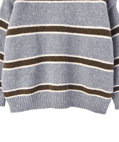 marjour（マージュール）の「BORDER KNIT（ニット/セーター・レディース・ブルー/ブラウン・M）」の14枚目の写真