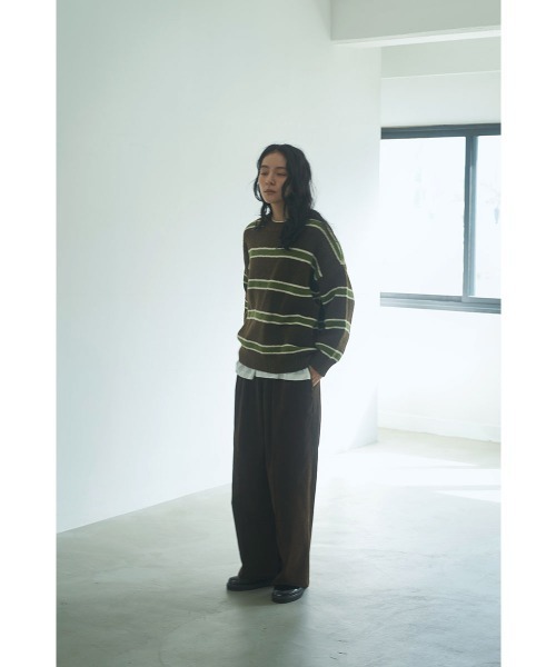 marjour（マージュール）の「BORDER KNIT（ニット/セーター・レディース・ブルー/ブラウン・M）」の18枚目の写真