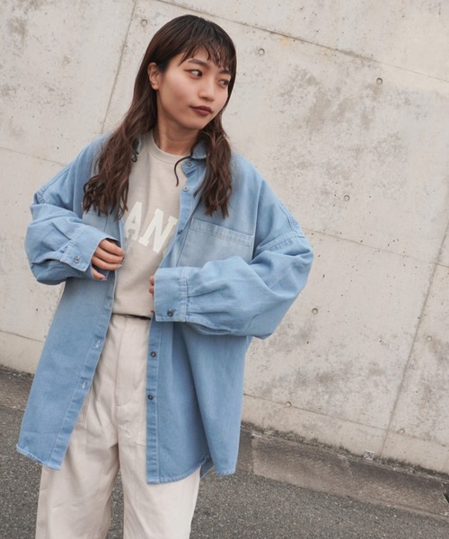 gossara（ゴサラ）の「DENIMシャツ（シャツ/ブラウス・レディース・ネイビー/ブルー・FREE）」の9枚目の写真