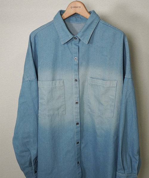 gossara（ゴサラ）の「DENIMシャツ（シャツ/ブラウス・レディース・ネイビー/ブルー・FREE）」の18枚目の写真